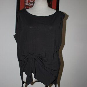 All Saints Washed Black Rivi Vest Top L